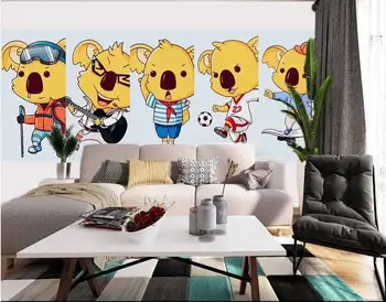3d foto tapety vlastné nástenná maľba na stenu Medveď karikatúra postavy detskej izby domova tapety na steny 3 d
