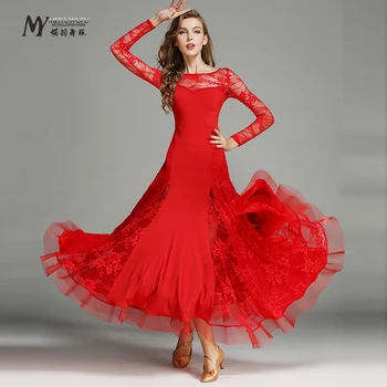 Nové módne žena spoločenský Štandard tanečné šaty tanečné oblečenie fáze Moderné tanečné kostýmy