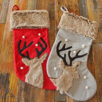 Roztomilý Jeleň Hlavu Vianoce Ponožky Nočné Ozdoby Plyšové Nový Rok Ponožka Tvorivé Elegantné Dodávky Slávnostné Rekvizity pre Plyšové Hračky Nálepky