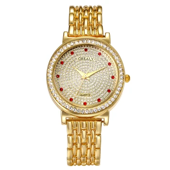 Lancardo Luxusný Červený Diamant Ženy, Mužov, Zlatá Farba Hodinky Quartz Hodinky Watchproof reloj mujer Relogio Masculino