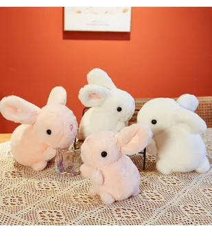 Cartoon malý králik plyšové hračky bábiky biela jade králik bábika little white rabbit rag doll detí, darček k narodeninám