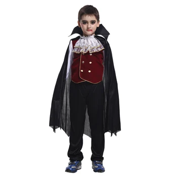 Gotický Gróf Dracula Upír Kostým pre Chlapcov Deti Halloween Karneval Upír Cosplay Hranie Rolí Strany Zábavné Oblečenie Set