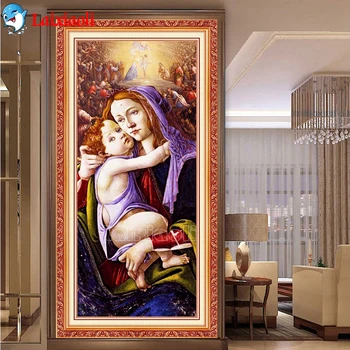 2020 kolo Diamond Maľba Panny,dieťa Plné námestie Drahokamu Obrazu Diamond mozaiky mama je láska náboženské veľká dekor
